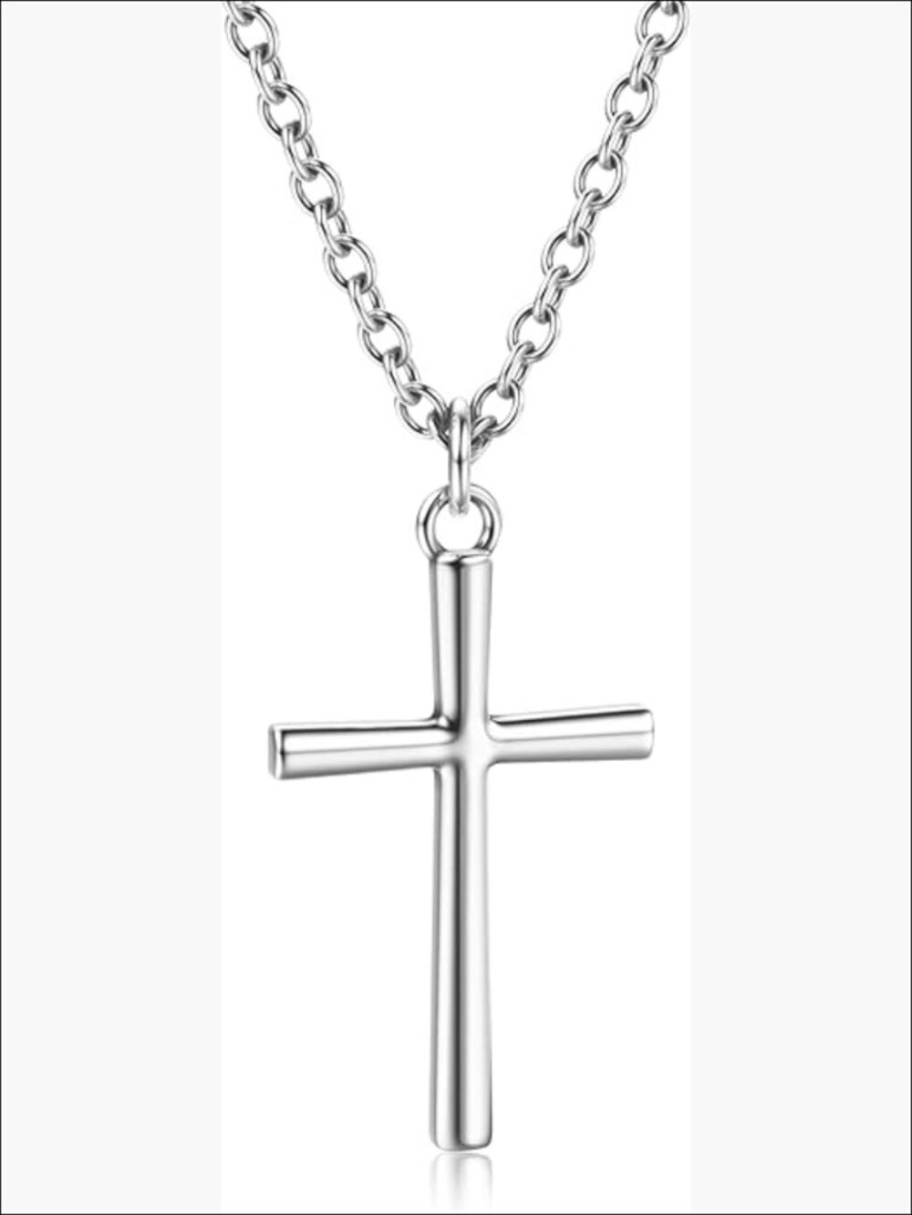 Sterling Silver Gold Plated Cross Pendant Necklace, Hypoallergenic